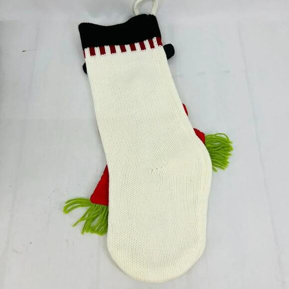 Christmas Snow Man Knit with Button Eyes Scarf Scarf Hat Carrot Nose - Picture 3 of 3